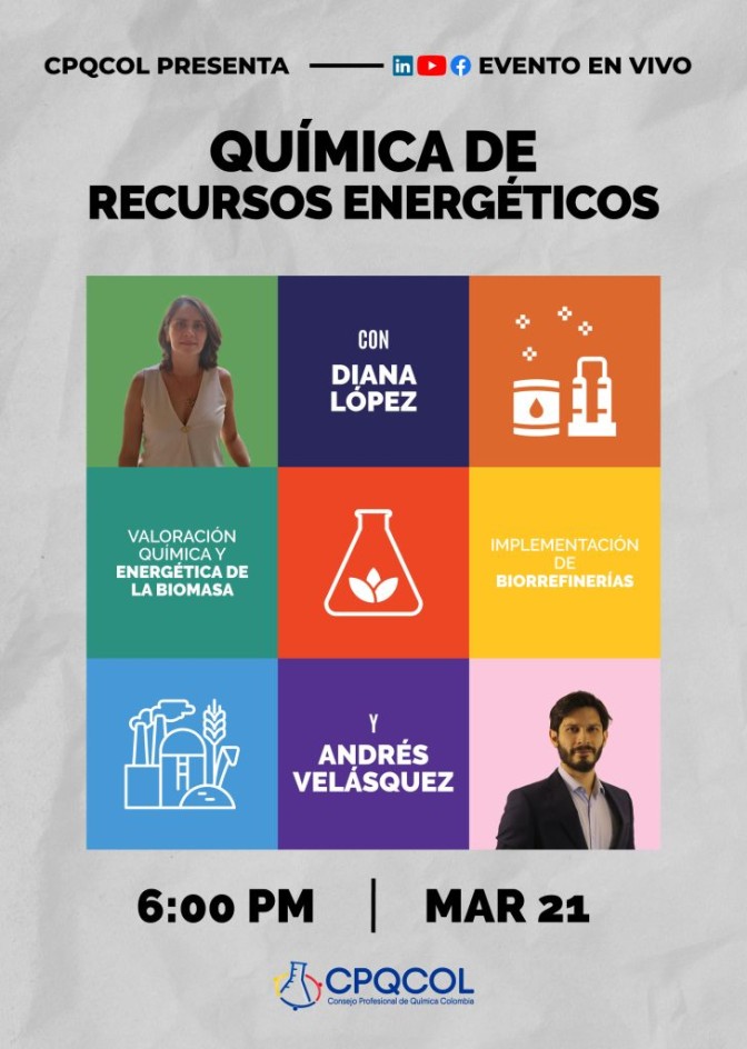 Evento Química de Recursos Energéticos con la Dra. Diana López - Jueves 21 de marzo de 2024